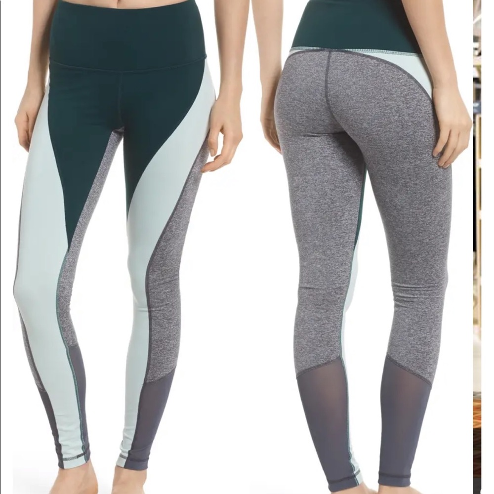 Zella Green and Gray Leggings